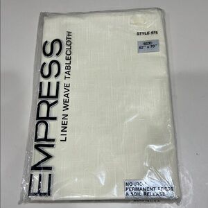 Cream Linen Weave Tablecloth